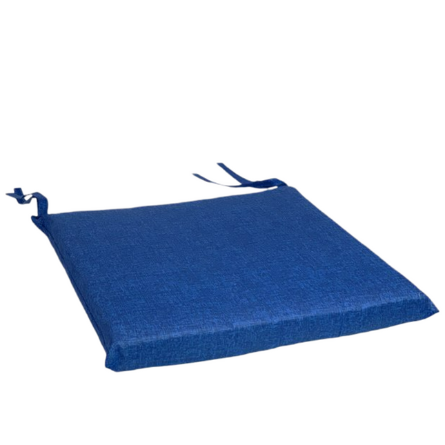 Cuscino Nuvola per Sedie da Interno 38x38x5 cm – 50% Cotone 50% Poliestere, Imbottitura Morbida, Colori Blu o Beige, Made in Italy Gemitex