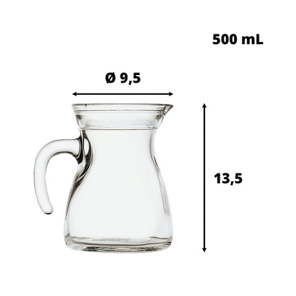 Caraffa in Vetro Cerve in Diverse Capacità per Uso Quotidiano e Servizio Tavola