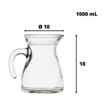 Caraffa in Vetro Cerve in Diverse Capacità per Uso Quotidiano e Servizio Tavola