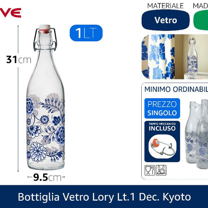 Cerve BOTTIGLIA VETRO LORY LT.1 DEC. KYOTO Cerve
