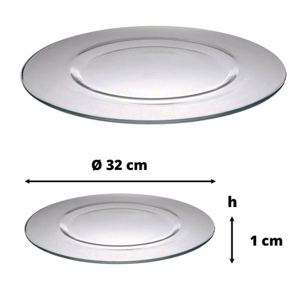 Sottopiatto Vetro Cm.32 Design Elegante per Tavola Raffinata e Moderna