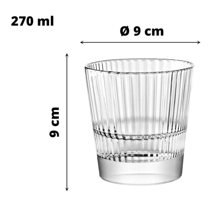 Bicchiere Vetro Tumbler Diva in Vari Formati per Acqua, Vino e Uso Quotidiano