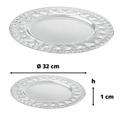 Sottopiatto Vetro Cm.32 Design Elegante per Tavola Raffinata e Moderna