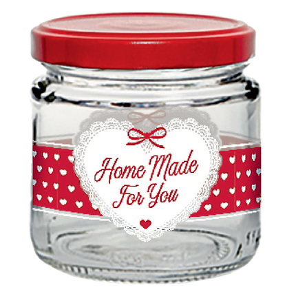 Vasetto Vetro Capsula Rossa Fantasia Dec.For You cc.100 / 12pz - cc.200 / 6pz