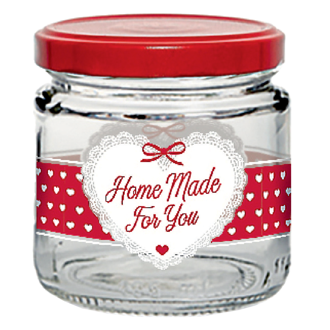 Vasetto Vetro Capsula Rossa Fantasia Dec.For You cc.100 / 12pz - cc.200 / 6pz