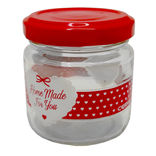 Cerve Vasetto Vetro Capsula Rossa Fantasia Dec.For You cc.100 / 12pz - cc.200 / 6pz Cerve