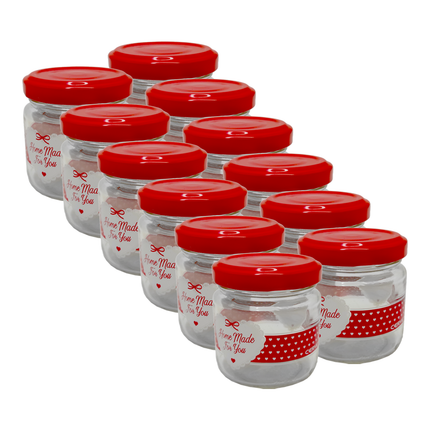 Vasetto Vetro Capsula Rossa Fantasia Dec.For You cc.100 / 12pz - cc.200 / 6pz