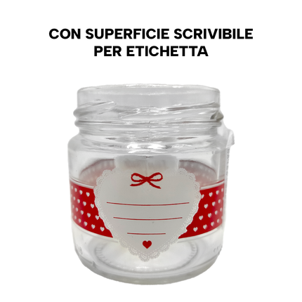 Vasetto Vetro Capsula Rossa Fantasia Dec.For You cc.100 / 12pz - cc.200 / 6pz