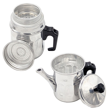 Caffettiera Napoletana Diamante Ilsa in Alluminio Caffè Espresso con 2 Manici