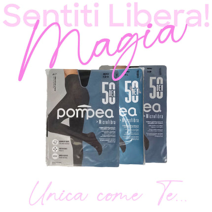 Pompea Collant 50 Denari in Microfibra Comfort Resistenza
