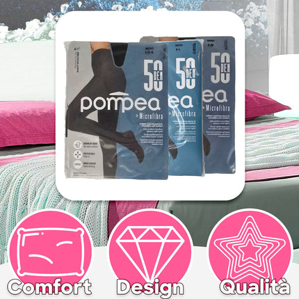 Pompea Collant 50 Denari in Microfibra Comfort Resistenza
