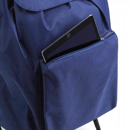 Gimi Carrello Spesa Blu Argo Resistente Antipioggia 42L Carrellino Portaspesa