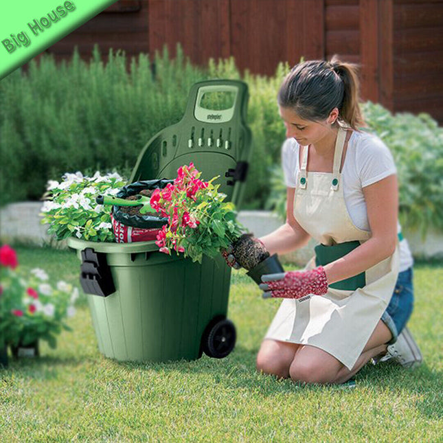 Carriola Con Ruote In Plastica Dura Cart Helpy Per Giardino Legno Fiori Piante