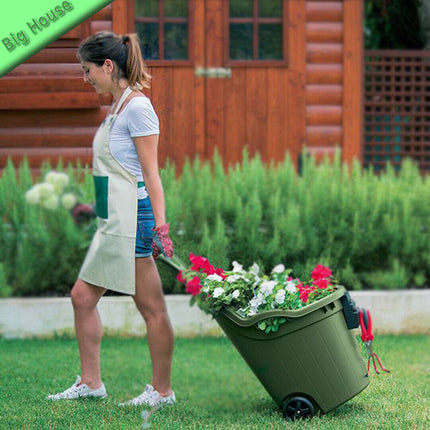 Carriola Con Ruote In Plastica Dura Cart Helpy Per Giardino Legno Fiori Piante