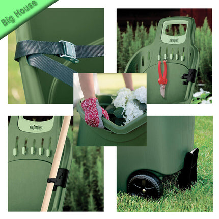 Carriola Con Ruote In Plastica Dura Cart Helpy Per Giardino Legno Fiori Piante