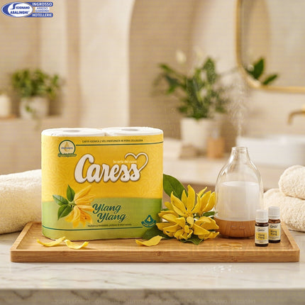 Carta Igienica Caress Ylang Ylang - Scorta 40 Rotoli 2 Veli Caress
