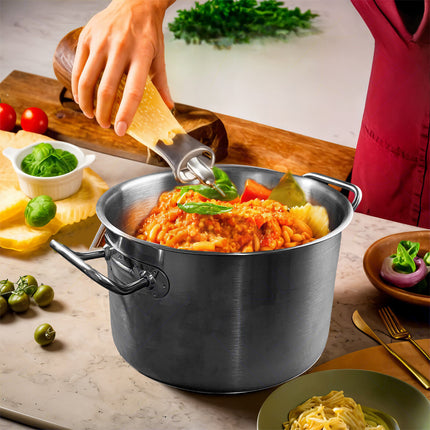 Pintinox Casseruola Fonda Master Acciaio Inox Triplo Fondo, Gas Elettrico Induzione Pintinox