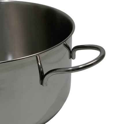 Casseruola in Acciaio Inox Piani a Induzione Gas Pentola Bassa con Doppio Manico