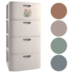Cassettiera Mobiletto 4 Cassetti Plastica Riciclata Domus Moderna Made in Italy Stefanplast