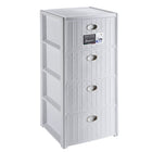 Cassettiera in Plastica con Ruote 4 Cassetti – Elegance Effetto Midollino Bianco Stefanplast