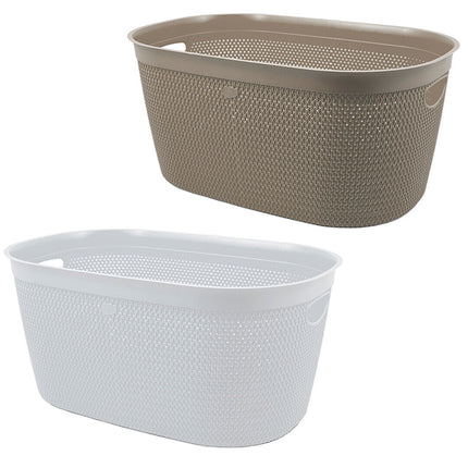 Belli & Forti Cesta Ad Intreccio L Plastica Ovale Porta Panni Vestiti Sporchi Con Manici