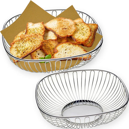 Cestino Portapane In Acciaio Inox Cm.20X21 Ilsa