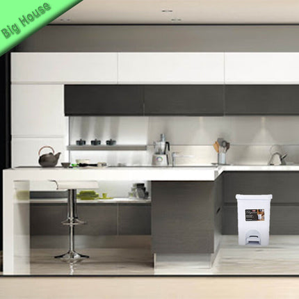 Cestino Con Pedale Elegance Pattumiera 20L Da Cucina Bagno Effetto Vimini Rattan
