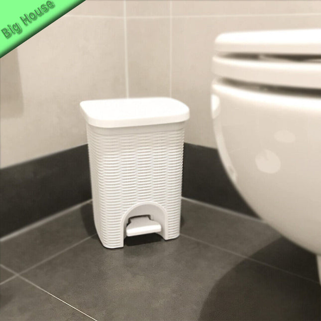Cestino Da Bagno In Plastica Elegance 6L Panni Sporchi E Intimo Bidone Basso