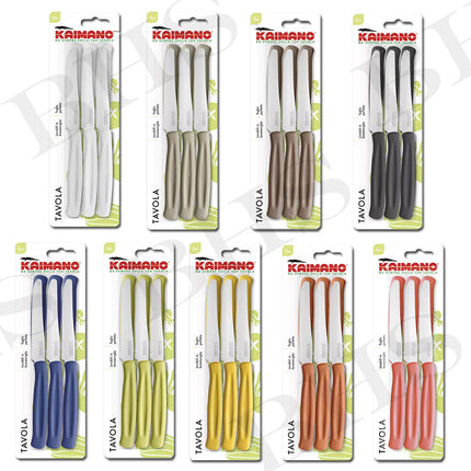 Coltelli da Tavolo Kaimano Dinamik 6pz  Acciaio Inox Carne Pesce Pane Frutta