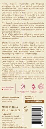 Compagnia delle Indie - Bagnoschiuma Idratante Mughetto e Muschi Bianchi - Profumato e Delicato - Adatto a Pelle Sensibile - Formula per Uomo e Donna - 500ml Compagnia delle Indie