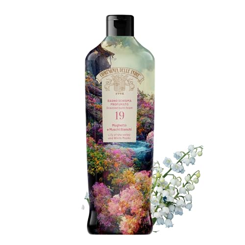 Compagnia delle Indie - Bagnoschiuma Idratante Mughetto e Muschi Bianchi - Profumato e Delicato - Adatto a Pelle Sensibile - Formula per Uomo e Donna - 500ml Compagnia delle Indie