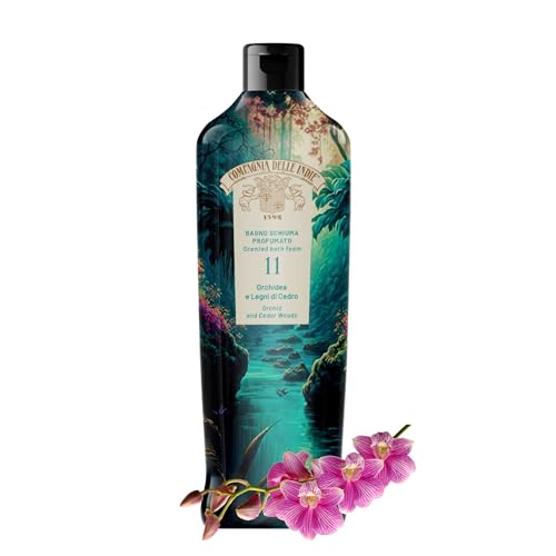 Compagnia delle Indie - Bagnoschiuma Idratante Orchidea e Legni di Cedro - Profumato e Delicato - Adatto a Pelle Sensibile - Formula per Uomo e Donna - 500ml Compagnia delle Indie