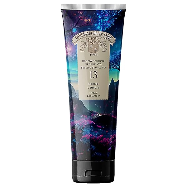 Compagnia delle Indie - Docchia Schiuma Peonia e Ambra - Docchia Schiuma Donna - Docchia Schiuma Uomo - Formato 200 ml - Per una Doccia Veloce ma Rigenerante Compagnia delle Indie