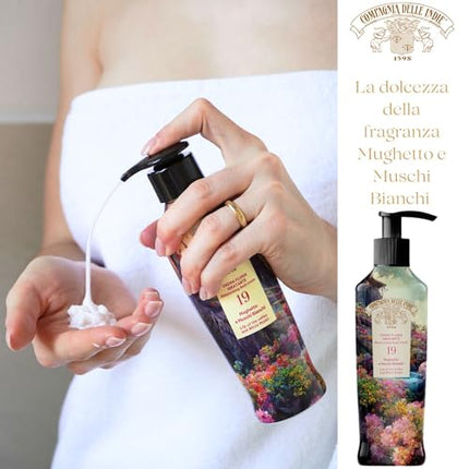 Compagnia delle Indie - Numero 19 - Regalo Donna - Regalo Uomo - Set Profumo e Crema Idratante Corpo - Formato 75 ml + 250 ml (mughetto e muschi bianchi) Compagnia delle Indie