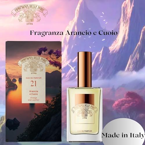 Compagnia delle Indie - Profumo - Numero 21 - Profumo Donna - Profumo Uomo - Eau de Parfum - Profumo Arancia e Cuoio - Profumi Donna - Persistenza ed Intensità Uniche - Formato 75 ml Compagnia delle Indie