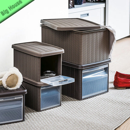 Contenitore Multiuso con Coperchio Elegance Scatole per Armadi Apertura Frontale