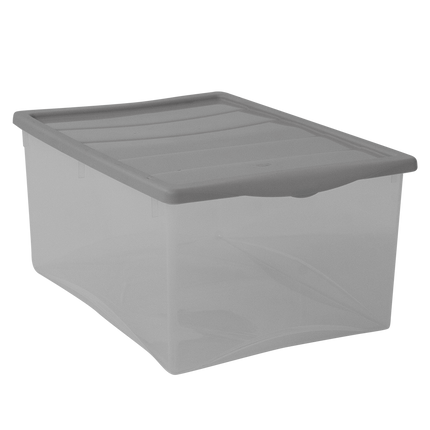 Salvaspazio Contenitore Plastica Portaoggetti Multiuso per Vestiti Grande Basso 55×39×25h cm