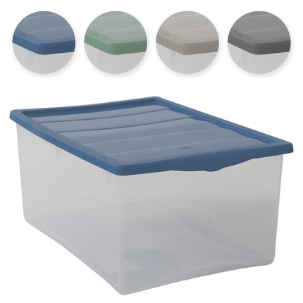 Salvaspazio Contenitore Plastica Portaoggetti Multiuso per Vestiti Grande Basso 55×39×25h cm
