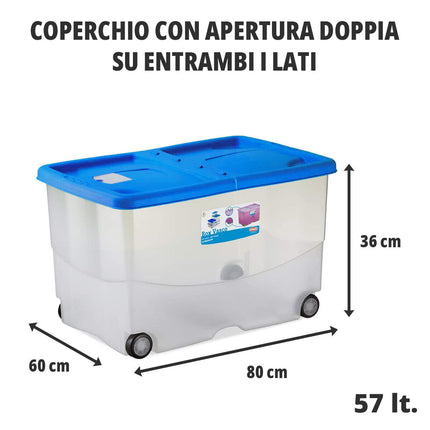 Contenitore Plastica Stefanbox Vasco Storage Box Per Giocattoli Cambio Stagione