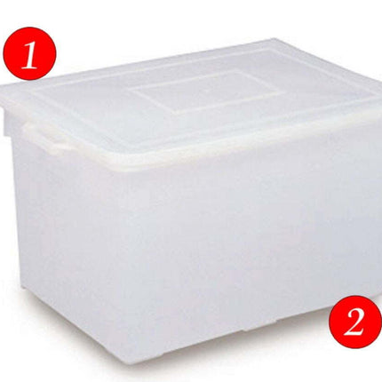 Contenitore Plastica per Alimenti 75L 62x45x33 cm Salvaspazio Trasparente Grande