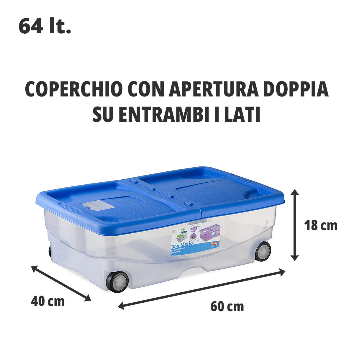 Contenitore Stefanbox Mario Storage Box Piccola per Giocattoli e Cambio Stagione
