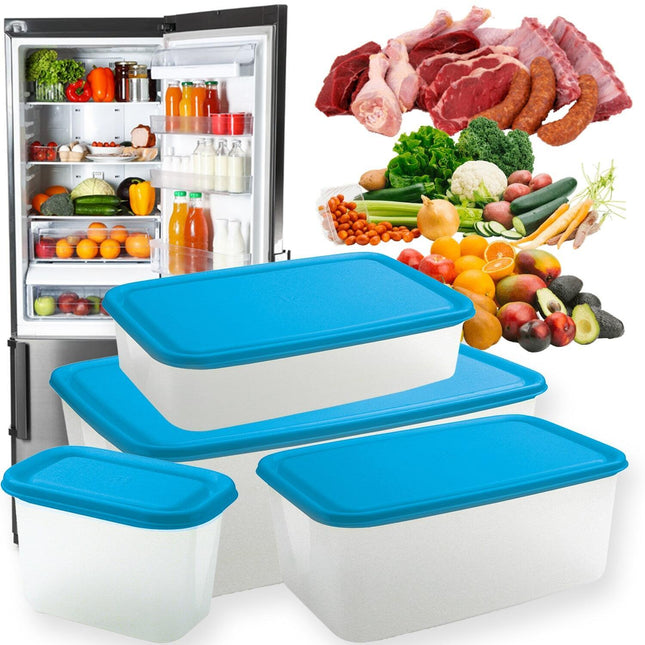Belli & Forti Contenitori Plastica Grandi Per Alimenti Frigorifero Microonde Con Coperchio