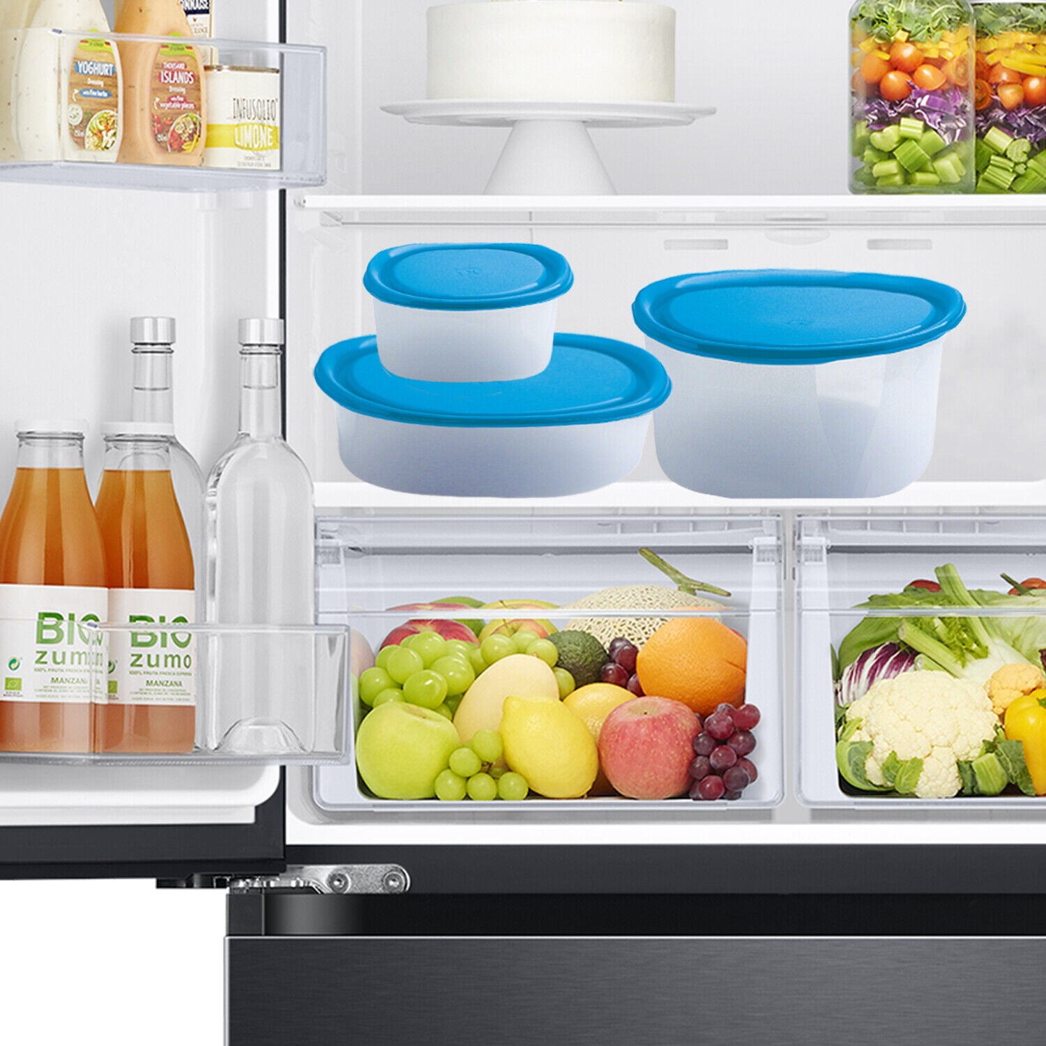 mDesign Set da 2 Contenitori per alimenti con pratici manici mDesign Set da 2 Contenitori per alimenti con pratici manici