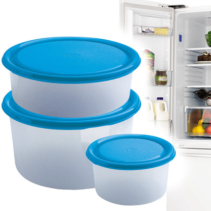 Belli & Forti Contenitori In Plastica Ermetico Per Frigorifero Microonde Rotondo 0,9/1,8/2,5 L