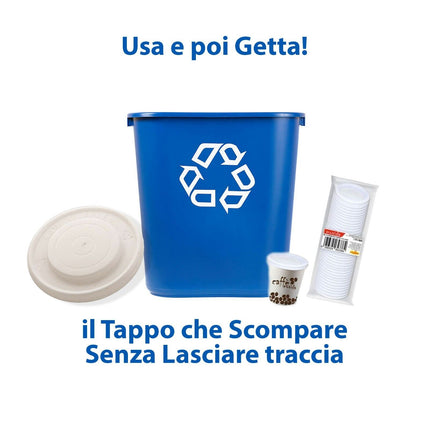 Coperchio 5Cm Bio Per Bicchierini Caffè 75Ml Tappo In Cellulosa Biodegradabile