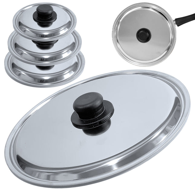 Coperchio Acciaio Inox Linea Tomatto Pomello Polipropilene Ø12-36cm