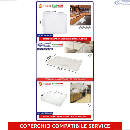 Cassetta Service Giganplast Piena/Forata | Contenitore Alimentare Professionale MOCA in Polietilene per Impasti, Cella e Freezer | Lavabile in Lavastoviglie - Made in Italy Giganplast