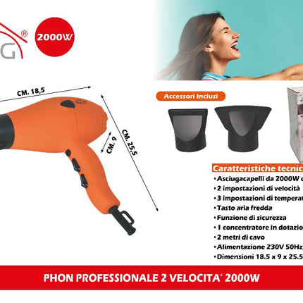 Phon Professionale 2 Velocita' 2000W