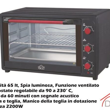 Forno Multi Ventilato Lt.65 2000W DCG