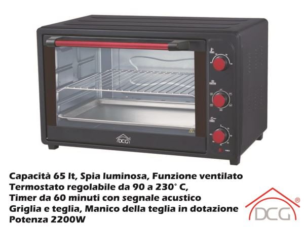 DCG Forno Multi Ventilato Lt.65 2000W DCG